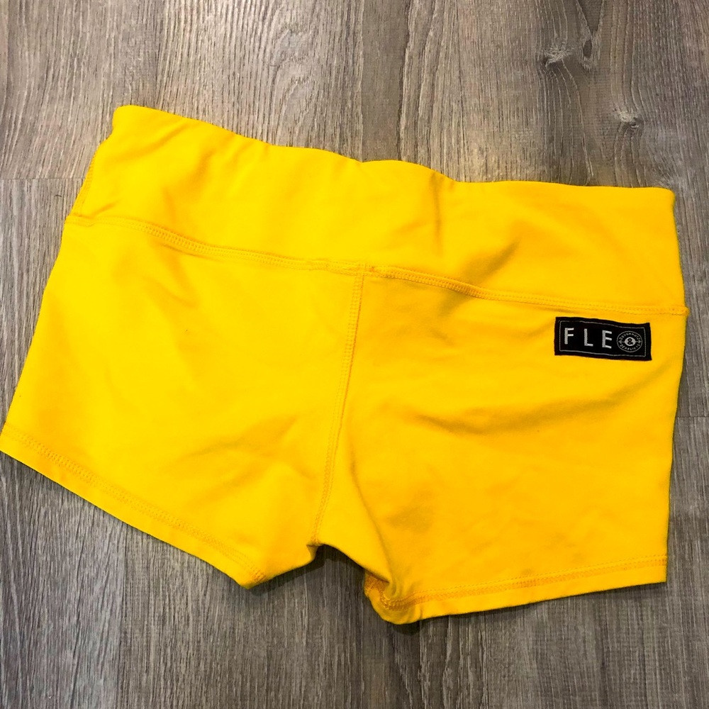 ❌SOLD Yellow FLEO x DNDL CrossFit shorts